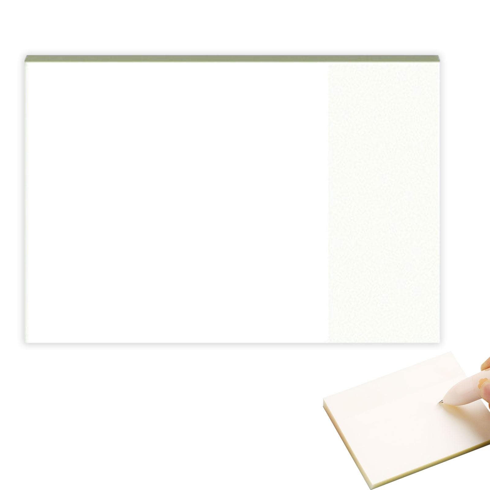 Voiakiu Clear Sticky Notes,50 Sheets Waterproof Sticky Note Papers | -Adhesive Translucent Note Pads School Supplies