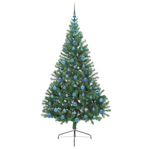 Árbol de Navidad artificial preiluminado de 210 cm GeenYuu con luces LED para decoración de hogar 4