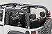 Rugged Ridge 13613.02 Roll Bar Cover, Black Polyester; 07-18 Jeep Wrangler JK