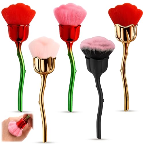 Brosse à poussière pour ongles : lot de 5 brosses souples
