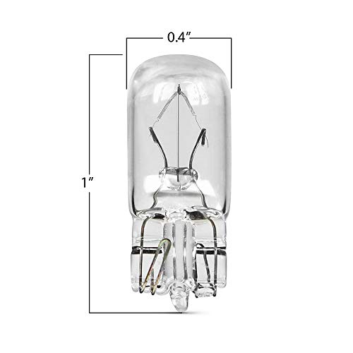 Feit Electric BP5XN-12/RP/12 12-Volt 5-Watt T-5 Wedge Base Xenon Light Bulb, 2400K Soft White Replacement Bulb, Pack of 12