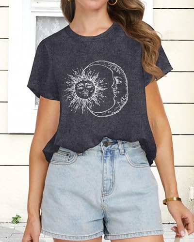 T Shirts for Women Summer Short Sleeve Crewneck Casual Cute Graphic Basic Tees Tops2