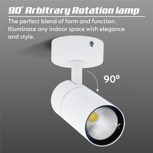 Image of Errol White spot Lights 20 watt Aluminium Focus Light | Adjustable Head Focus Light for wall | spot Lights for Home Ceiling | spot Light (Warmwhite)