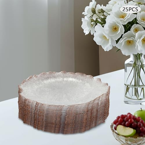 Platos decorativos reutilizables 12.6 pulg, pack x25 miniatura 5