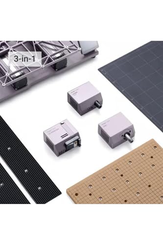 Image of Snapmaker A350T 3D Printer 2.0 at Models 3-in-1 with Three White Filament and Two Black PLA Filament, Upgraded 3D Printer with 3D Printing /Laser Engraving /CNC Carving, Working Volume up to 320x350x330mm,UL Certified