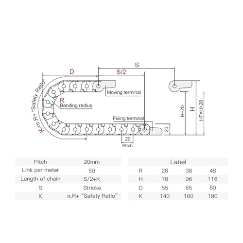 Chaîne porte-câbles 15x30mm R48 pour optimiser l'espace de votre atelier de découpe