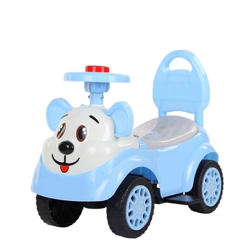 Kinderauto for Aufsitzen mit Rückenlehne, Musikaufbewahrung, sicher und bequem Wiggle car