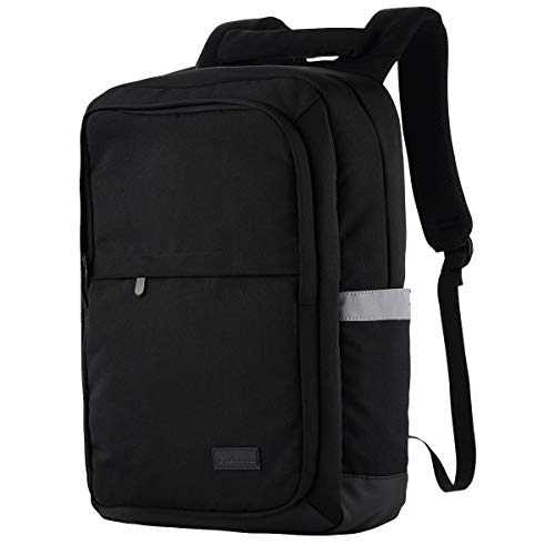CMXING Business Laptop Backpack - Travel School Bag/Casual Backpack Water Resistant Computer Rucksack for Women Men with USB Charging Port and Rain Cover Fits Up to 15.6 Inch Laptops (Dark)