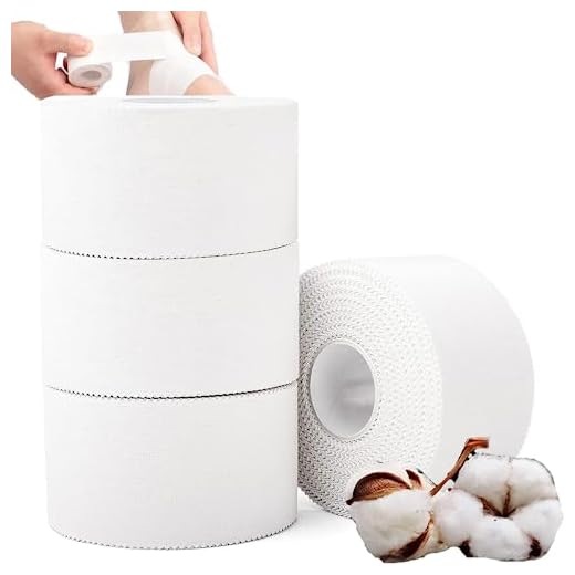 ANAMPION 4 X Cinta Adhesiva Deportiva (3,8cmx9.1M) Sport Tape Hipoalergénica Rasgable Para Vendaje Adhesivo Deportivo, Funcional Y Profesional,Para Balonmano,Fútbol,Voleibol,Escalada,Boxeo