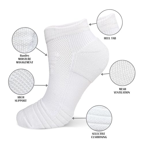 Ankle Socks Athletic Running Low Cut Cushioned Anti-Blister Tab Sports Socks for Men Women 6 Pairs4