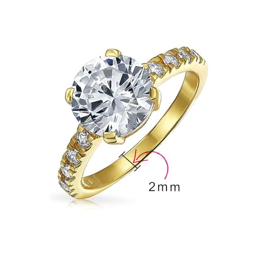 Bling Jewelry Personalize Timeless Promise 1.75CT AAA CZ Round Brilliant Cut Solitaire Engagement Ring For Women Cubic Zirconia Pave Thin Band .925 Sterling Silver Customizable4