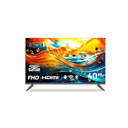 Smart TV HQ 40' Full HD tela sem bordas Android 12 design Slim HQS40NKHM
