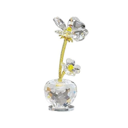 Huffa White Crystal Lucky Grass Desk Decoration For Home Office Feng Shui Ornament
