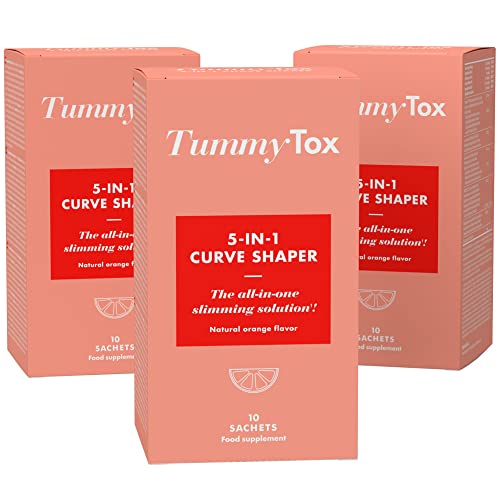 TummyTox 5-in1 Curve Shaper - con Garcinia Cambogia, Extracto de Naranja Roja, Té de Java y Morera Blanca - Suministro para 30 días con Guía Electrónica Gratis