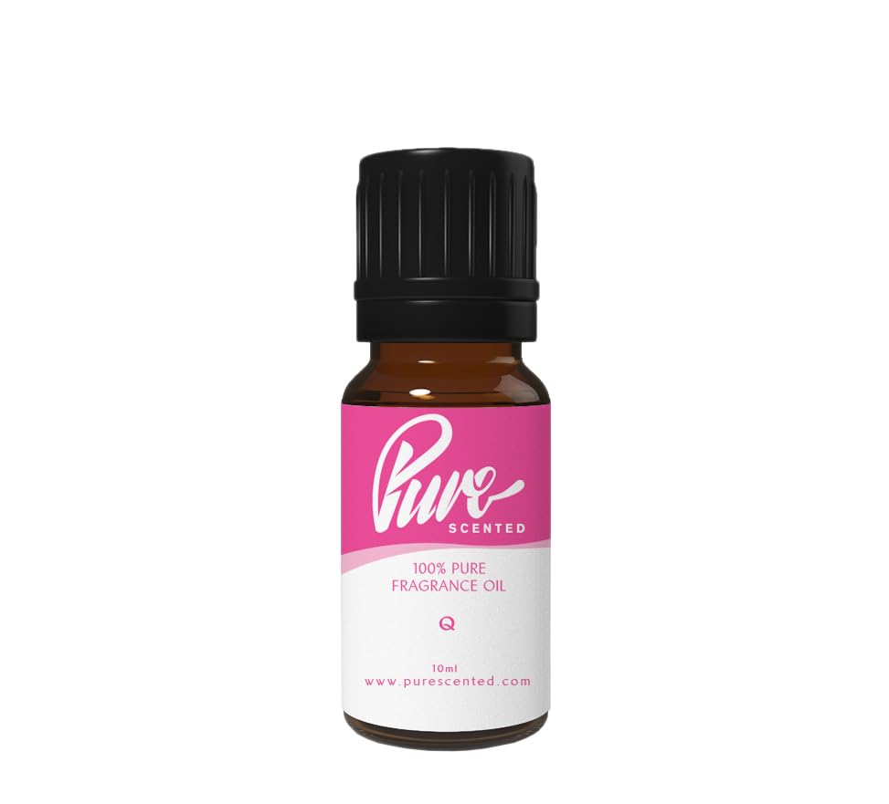 Pure Scented 10ml Fragrance Oils - 1 x 10ml Suitable for Candles, Soaps, Slime, Diffusers, Cosmetics, Wax Melts, Designer (1 x 10ml, Q)