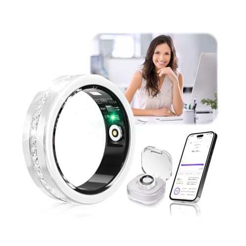 Image of 10 Gen Diamond Smart Ring and Wireless Charging Case【Industry Ranking No.1 - 0 Measurement Error】 2026 Smart Ring for Women & Men for Sleep Tracking Wearable Device,Fitness Ring【Slive 9#】