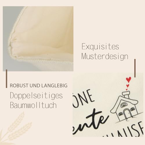 MEJOSER Einzugsgeschenke Wohnung Haus Brötchenkorb Einweihungsgeschenk Brot und Salz Geschenk zum Einzug Umzug Brottasche Brotkorb aus Stoff
