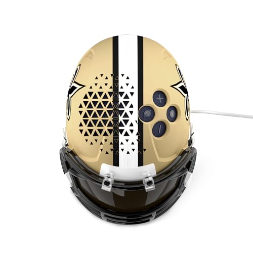 Image of NFL Echo Dot Bundle: Includes Echo Dot | Deep Sea Blue and Limited-Edition NFL Helmet Stand | New Orleans Saints