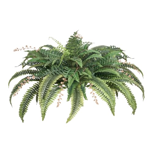VEVOR Fougère Artificielle, 95-105 cm, Fausse Fougère de Boston avec Pot de Fleurs, 80 Feuilles, Plante Artificielle Suspendue ou Poser sur Le Sol pour...