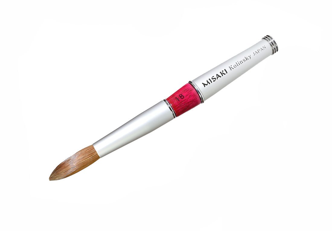 Misaki Kolinsky Acrylic Nail Brush (Size #18 Round)