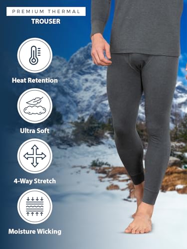 Image of ONN Men's Thermal Bottoms - Ultra Soft Warm Base Layer Leggings for Cold Weather, Winter Thermal Underwear Pants.