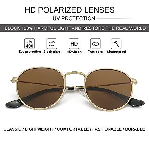 Image of Kids Polarized Sunglasses Classic Metal Frame for Baby Boys Girls Age 0-18, Three Sizes, 100% UV Protection