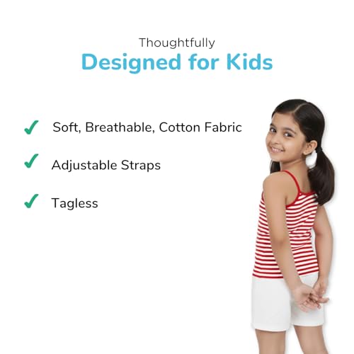 Image of YouGotPlanB Inner Camisoles for Girls | Basic Colors | Regular Fit | 100% Cotton | Soft & Stretchy | Adjustable Straps