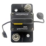 ZOOKOTO 250 Amp Circuit Breaker, Marine Trolling Motors Boat ATV Manual Power Fuse Rest, Waterproof