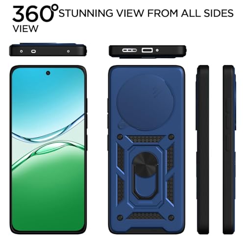 Image of AIBEX Back Cover for Oppo F29 Pro 5G | D10 Tough Armor Case | Sliding Camera Shield | 360 Protection | Kickstand Ring Holder | Military-Grade Shockproof Bumper Case