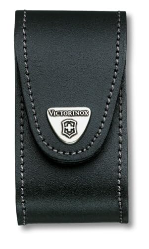 Victorinox Leder-Gürteletui für Schweizer Taschenmesser, Hülle Klappmesser, Leder, schwarz