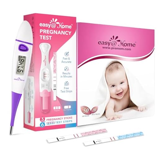 Easy@Home Pregnancy Test Sticks + Easy@Home 50 Ovulation Test Strips and 20 Pregnancy Test Strips + Easy@Home Basal Body Thermometer