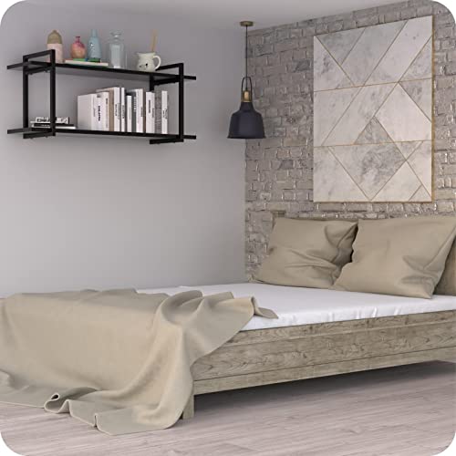 Prateleira Estilo Industrial Para Quarto Parede GND PP 60cm