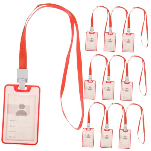 Pochettes pour cartes avec cordon réutilisables porte-badge identification pvc