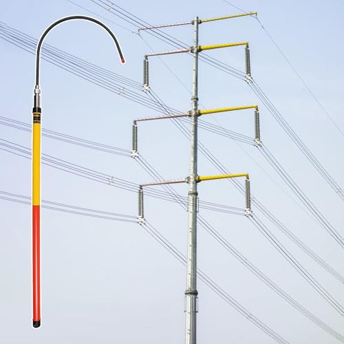 Poste de rescate regulable de 4 a 10 pies con gancho aislado para electricistas 2