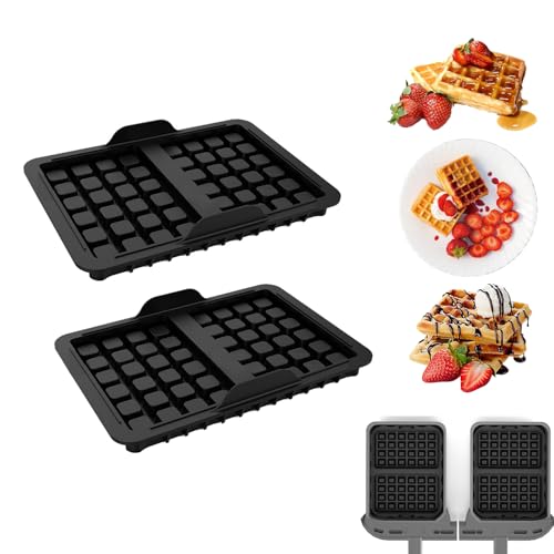 Pack of 2 Silicone Belgian Waffle Moulds, Belgian Waffles Accessories Compatible with Ninja Dual AF400EU, AF451EU, and SL400EU, for Ninja Airfryer Waffle Accessories