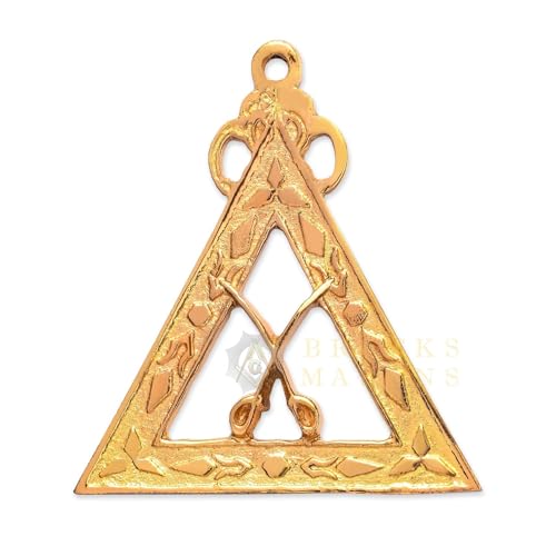 BRICKS MASONS Captain Royal Arch Chapter Officer Collar Jewel - Gold Plated