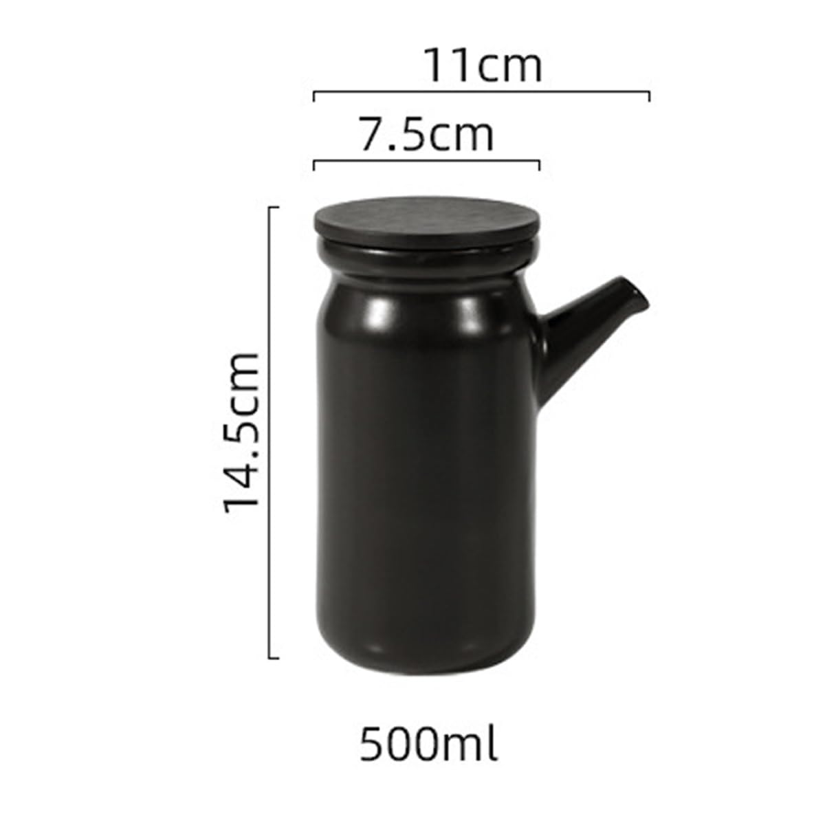Dispenser per Olio da Cucina, Set Dispenser per Olio E Aceto, Dispenser per Olio da 500 Ml per Cucinare, Aceto, Salsa di Soia, con Vassoio in Ferro, Nero