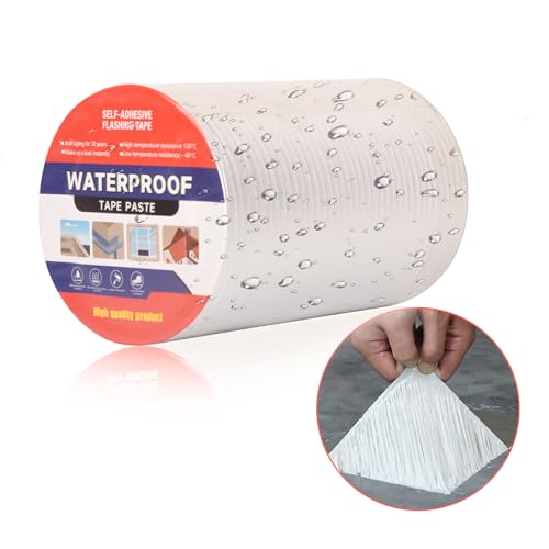 Image of Butyl Tape 8in x 32.8ft Aluminum Waterproof Tape for Leaks Tape for RV Repair, HVAC Ducts Leak Fix, Boat and Pipe Sealing, Roof Crack Patching, Awning and Window Sealing