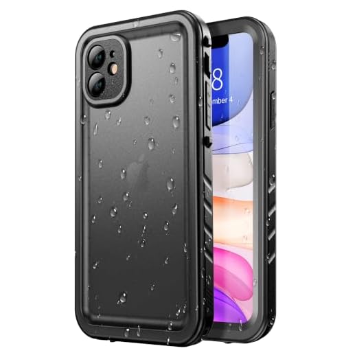SPORTLINK Waterproof Case for iPhone 11, Full Body Heavy Duty Protection Full Sealed Cover Shockproof Dustproof Built-in Clear Screen Protector Rugged Case for iPhone 11 6.1 Inch