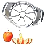 Stainless Steel Apple Slicer & Corer –Easy Grip Handles – Ideal for Apples, Pears, Onions – Kitchen Gadget for Quick, Fruit Slices