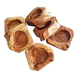 2pcs Cenicero portátil de Madera Redondo Creativo del Cigarrillo Cenicero Cenicero para Office Home Restaurante Bar Hotel