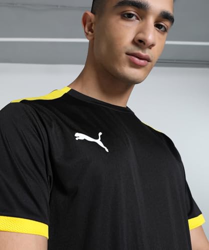 Image of Puma Men's teamLIGA Football Jersey | Lightweight and Sweat Proof Polyester Sports Crew Neck Training T-Shirt for Men | Breathable Athletic T-Shirt for Football & Sports
