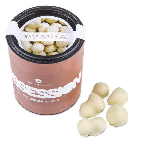 Raisins au rhum enrobés de chocolat blanc | Idée cadeau | Fruits à la liqueur | Saint Valentin | Pâques | Noel | Anniversaire | Grand-mère | Grand-père