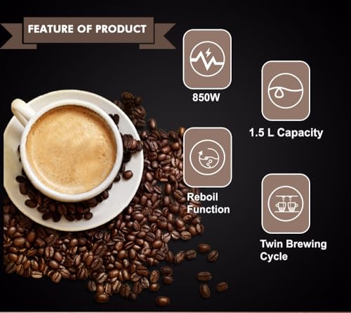 Cafetera espresso automática con vaporizador y capacidad 1.5 L miniatura 3