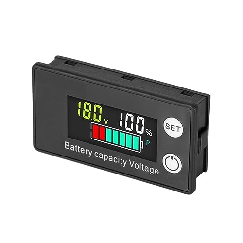 Voltmètre batterie DC 8V-100V DELURA avec indicateur de capacité Lithium et Plomb-Acide
