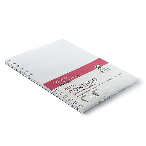Refil Caderno Organizador 40 Fls Offset 90G Pontado A5, Cicero