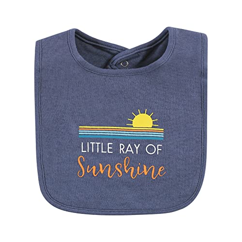 Image of Hudson Baby Unisex Baby Cotton Bibs, Surfer Dude, One Size