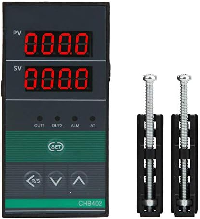 PID Temperature Controller CHB402 AC180-240V Intelligent Digital Temperature Controller K-Type Thermocouple 0-400℃ with Screw Fixing Bracket