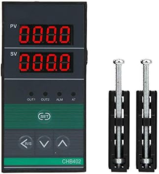 PID Temperature Controller CHB402 AC180-240V Intelligent Digital Temperature Controller K-Type Thermocouple 0-400C with Screw Fixing Bracket