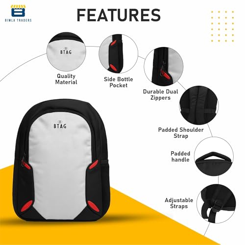 Image of Btag 27Ltrs Stylish Laptop & Casual Backpack | Water-Resistant, Comfortable, Lightweight & Trendy | Large Storage, Smooth Zippers, Spacious & Travel-Friendly | Ideal for Work, Study & Daily Use